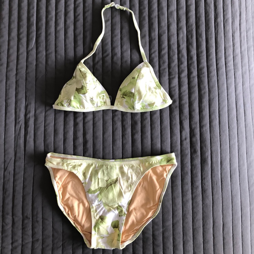 Green Floral bikini swimsuit